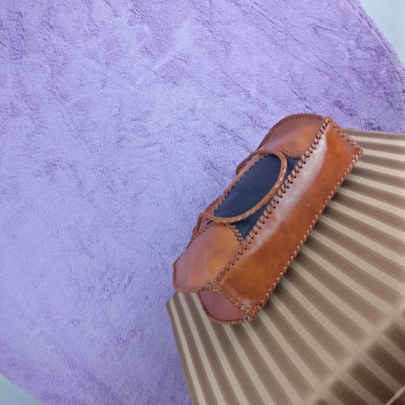 Leather Tote, Shoulder bag, Hobo, Weave/Whipstitch Brown 100% Leather - Picture 3 of 13